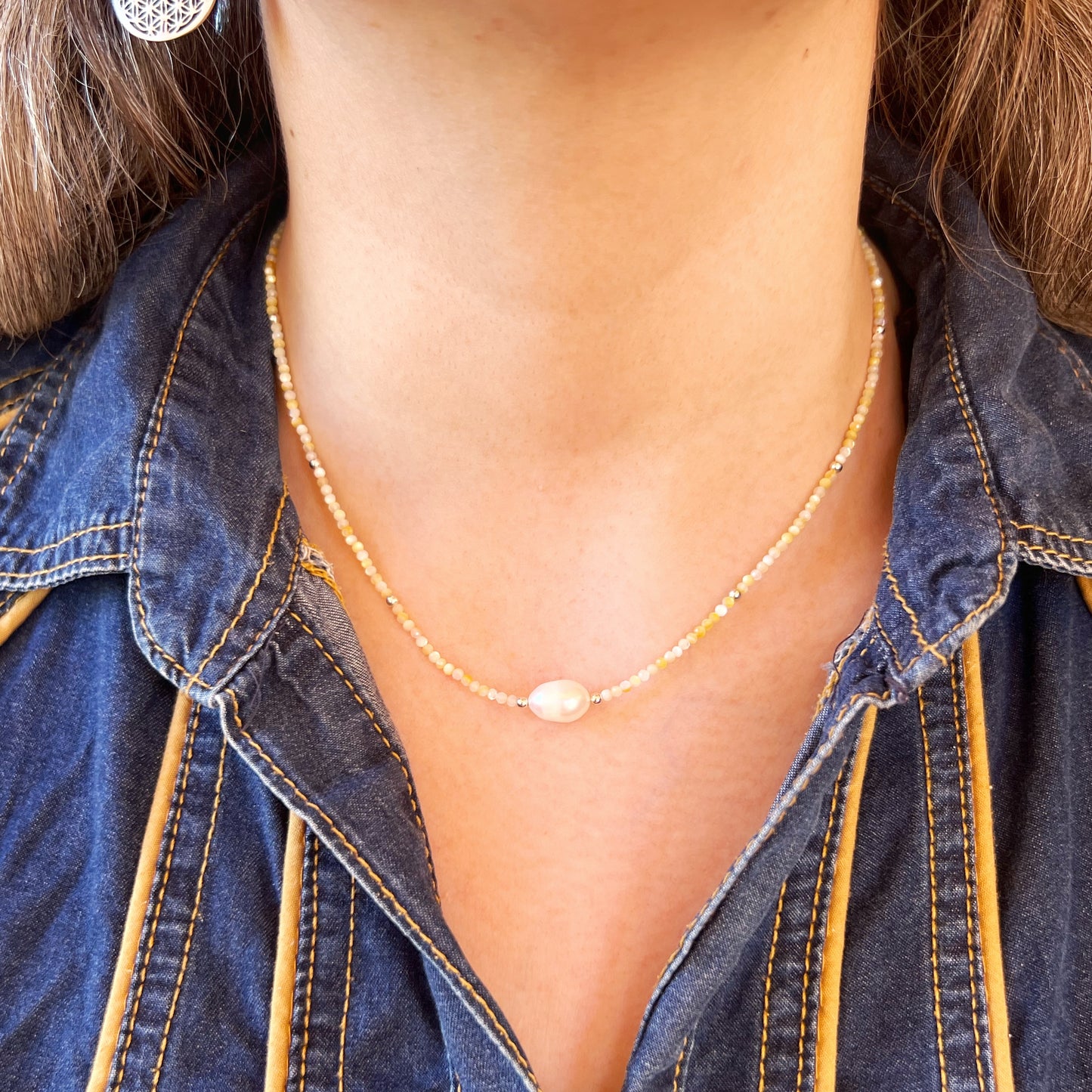 Collar "Belleza Interior" | Madre Perla y Perla de Río | Plata 925