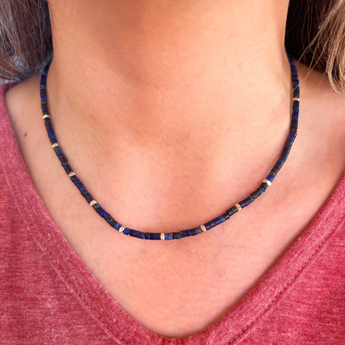 Collar "Sabíduria Interior" | Lapislázuli y Hematita | Plata 925