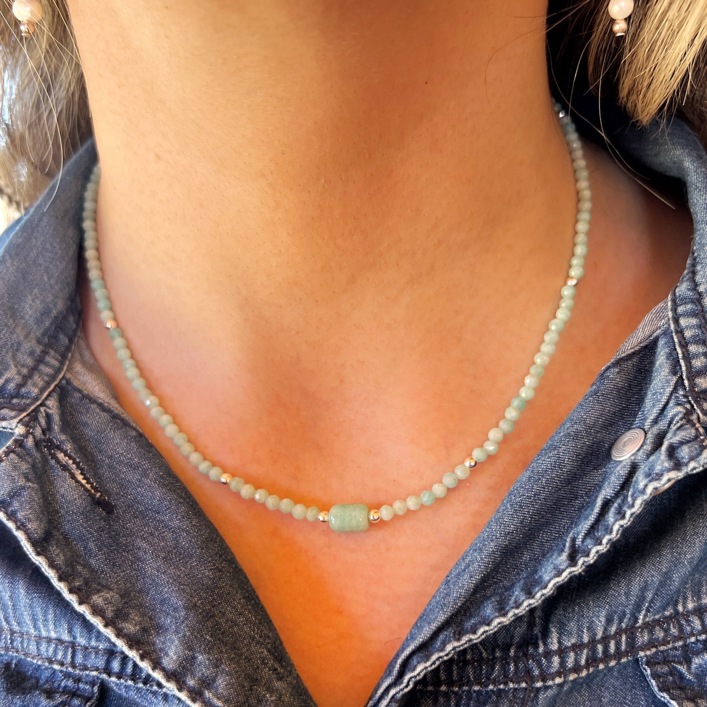 Collar "VOZ DEL ALMA" | Amazonita y Plata 925