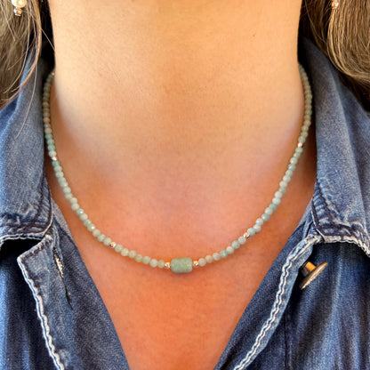 Collar "VOZ DEL ALMA" | Amazonita y Plata 925