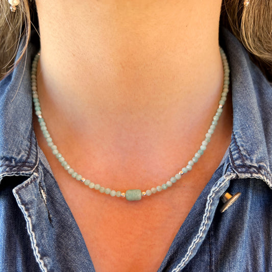 Collar "VOZ DEL ALMA" | Amazonita y Plata 925
