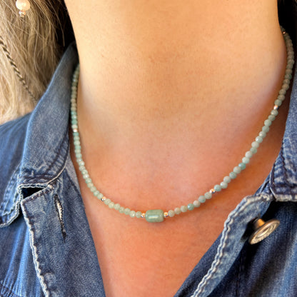 Collar "VOZ DEL ALMA" | Amazonita y Plata 925