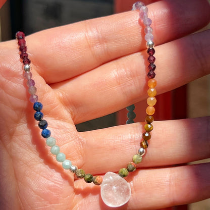 COLLAR 7 CHAKRAS "ESCUDO PROTECTOR" | PIEDRAS NATURALES | PLATA 925