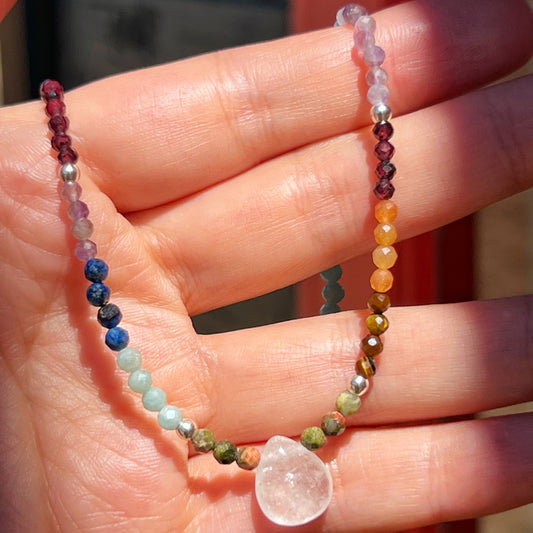 COLLAR 7 CHAKRAS "ESCUDO PROTECTOR" | PIEDRAS NATURALES | PLATA 925