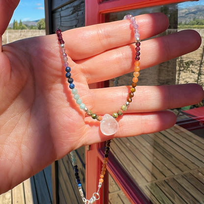 COLLAR 7 CHAKRAS "ESCUDO PROTECTOR" | PIEDRAS NATURALES | PLATA 925