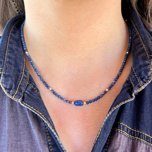Collar "Sabiduría azul" | Lapislázuli | Plata 925