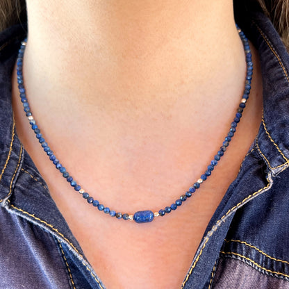 Collar "Sabiduría azul" | Lapislázuli | Plata 925