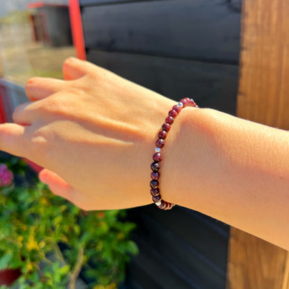 Pulsera "Pasión y vitalidad" | Granate | Plata 925