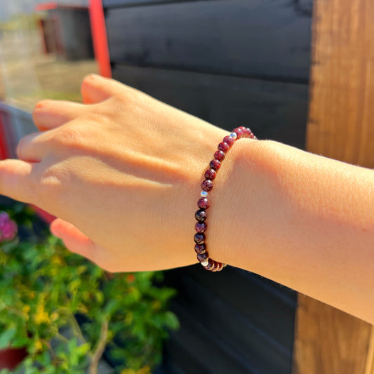 Pulsera "Pasión y vitalidad" | Granate | Plata 925