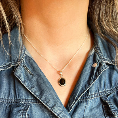 Colgante "Protección y confianza" | ónix negro | Plata 925