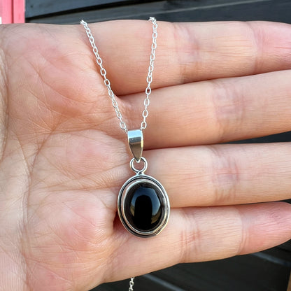 Colgante "Protección y confianza" | ónix negro | Plata 925